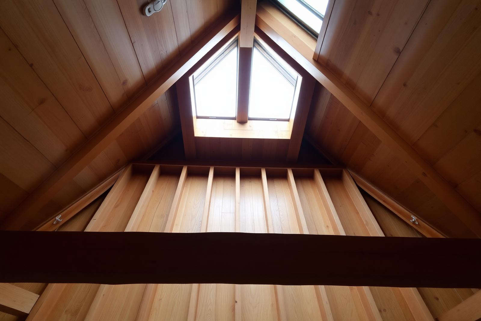 Structură pod cu căpriori și OSB